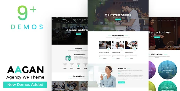 Aagan – Agency Startup WordPress Theme